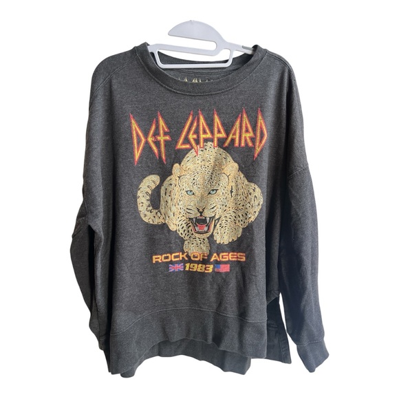 Def Leppard Charcoal Graphic Sweatshirt - Picture 1 of 3